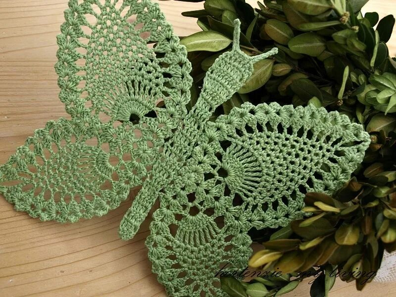 Crochet 3D Butterfly Egyptian Cotton by doilydeas on DeviantArt Crochet, Crochet