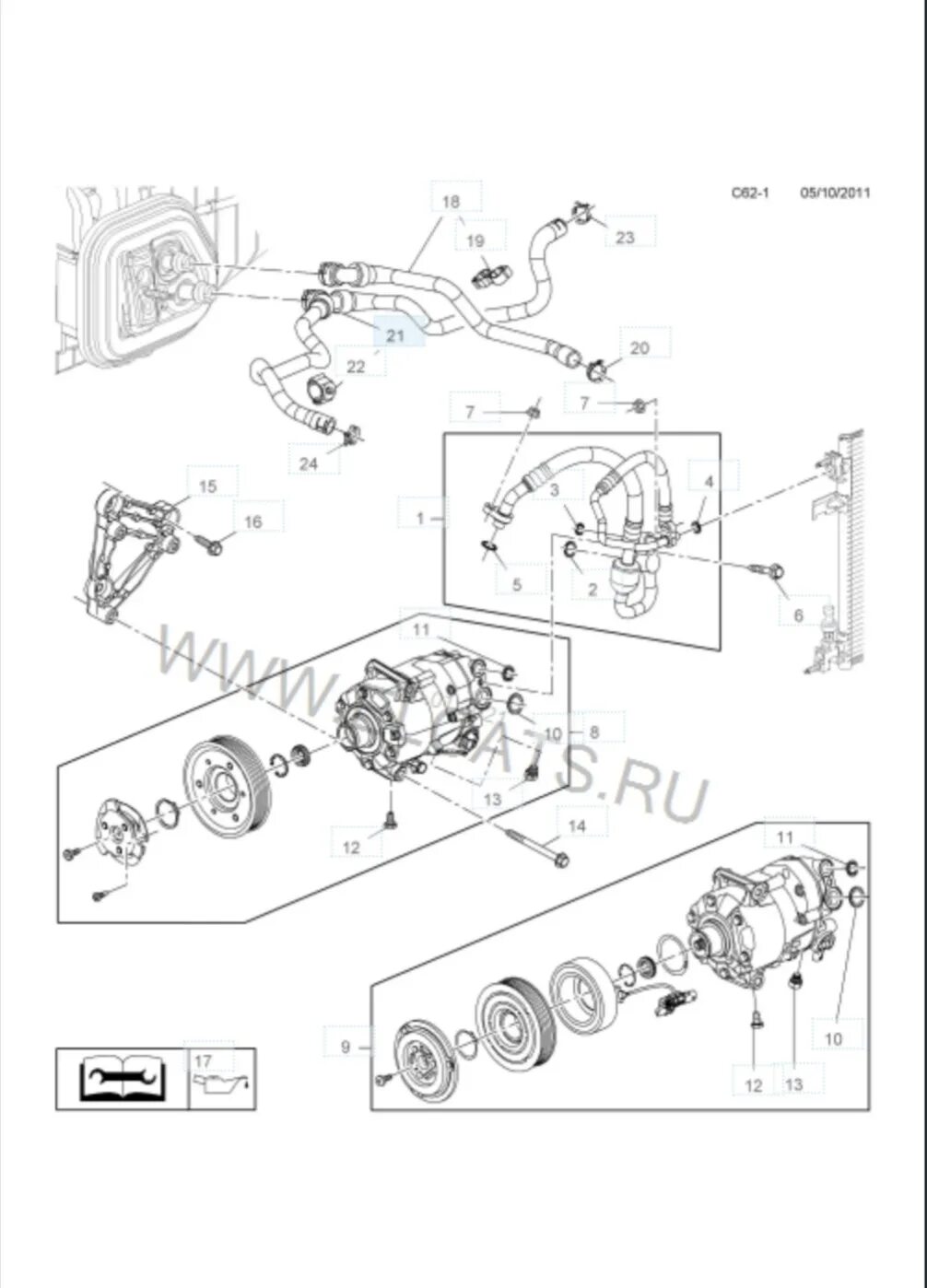 Как снять кондиционер опель астра h Заправка кондиционера Opel Astra H, 1,6 л, 2010 года визит на сервис DRIVE2