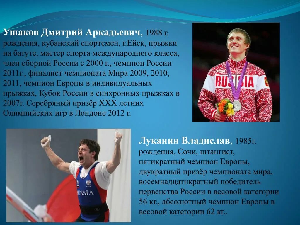 Известные кубанские спортсмены. Легенды российского спорта. Проект на тему известный спортсмен. Выдающиеся деятели спорта. Выдающиеся деятели спорта.