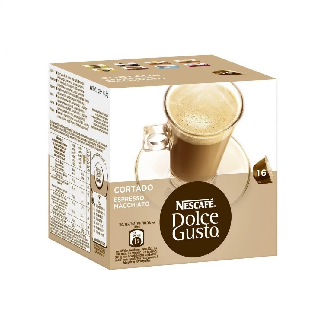 Кортадо кофе что это. Дольче густо эспрессо. Nescafe Dolce gusto cortado. Кофе капсулы Дольче густо cortado Espresso Macchiato. Nescafe Dolce gusto cortado Espresso Macchiato 16 szt.