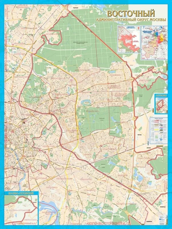 Карта восточного административного округа москвы