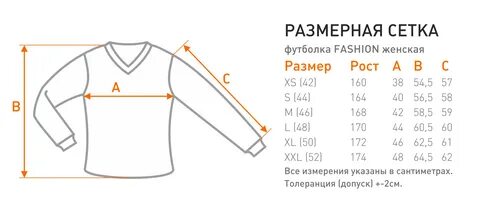Таблица размеров шаблон
