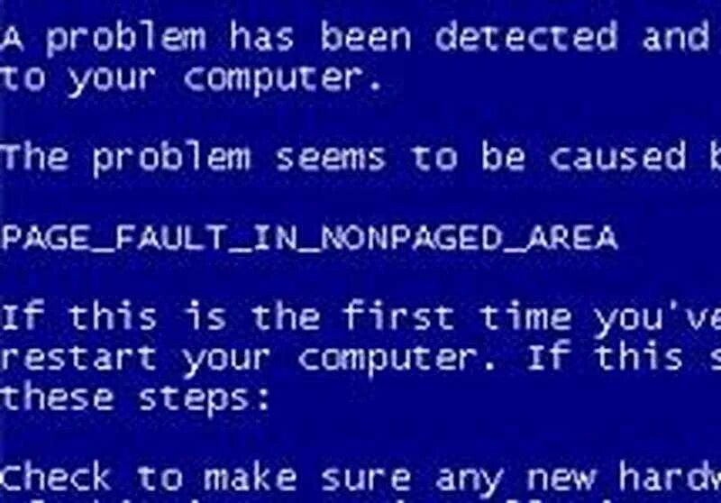 Синий экран смерти Page_Fault_in_NONPAGED_area. Мозг синий экран. Мистер ошибка описание.