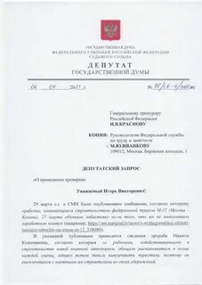Депутатский запрос срок