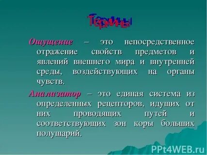 Свойства отражаемых явления