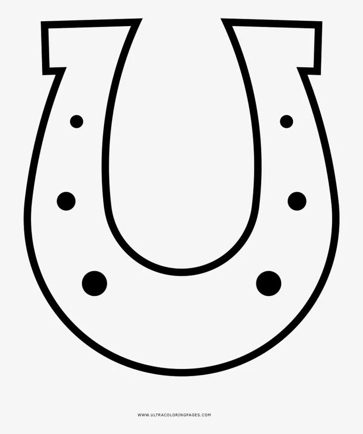 Подкова шаблон для вырезания распечатать Horseshoe icon outline Royalty Free Vector Image