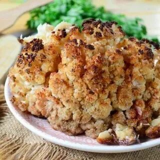 Цветная капуста с мясом запеченная