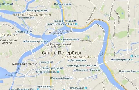 Карта центра санкт петербурга для печати