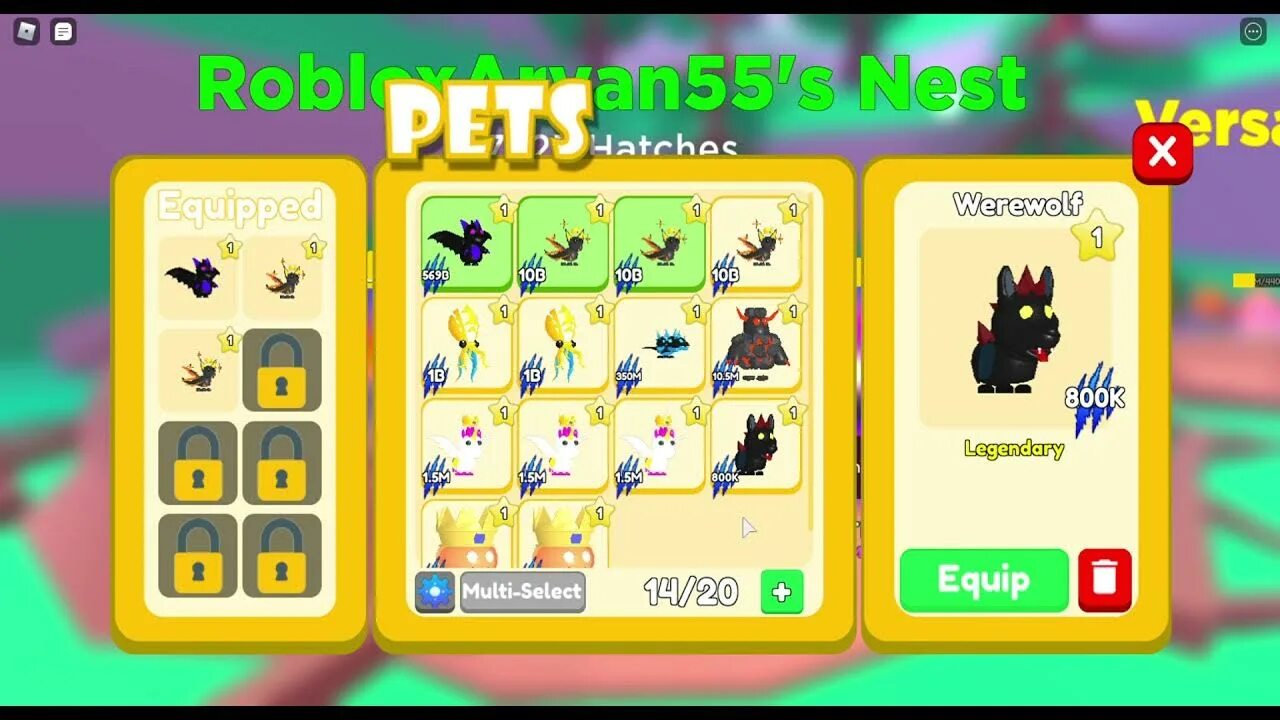 Pet swarm simulator. Stat pets.
