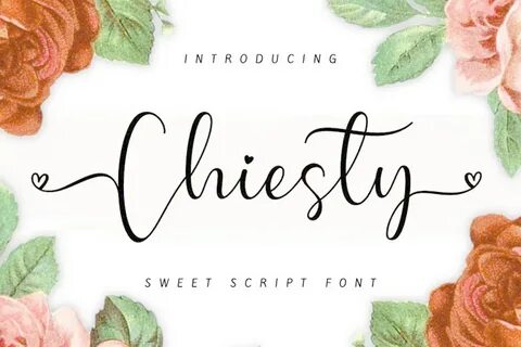 Chiesty - lovely handwritten font by AV Type available for download on Font...