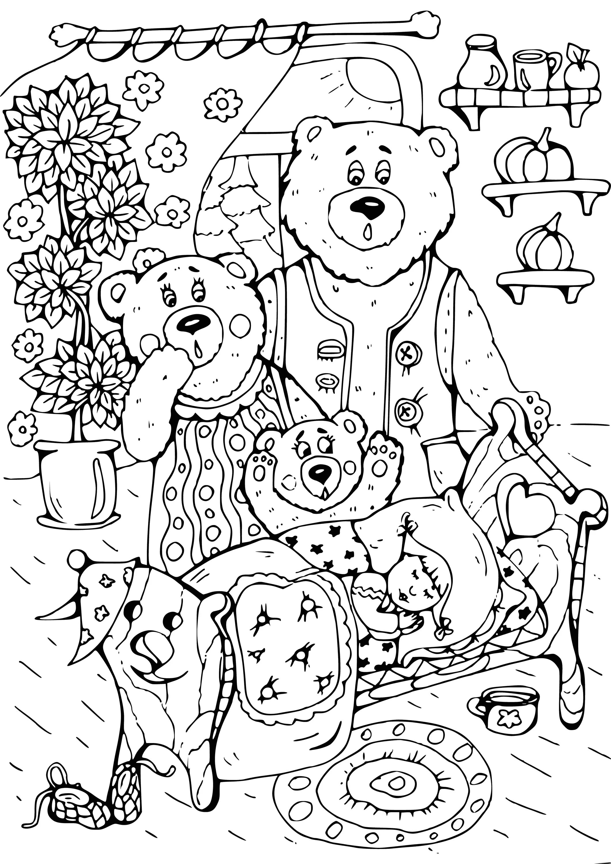 Сказки. Раскраски. Раскраска. Три медведя. Три медведя раскраска для детей. Сказка-раскраска "три медведя". Игры русские раскраски