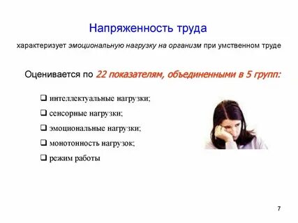 Напряженность какой фактор