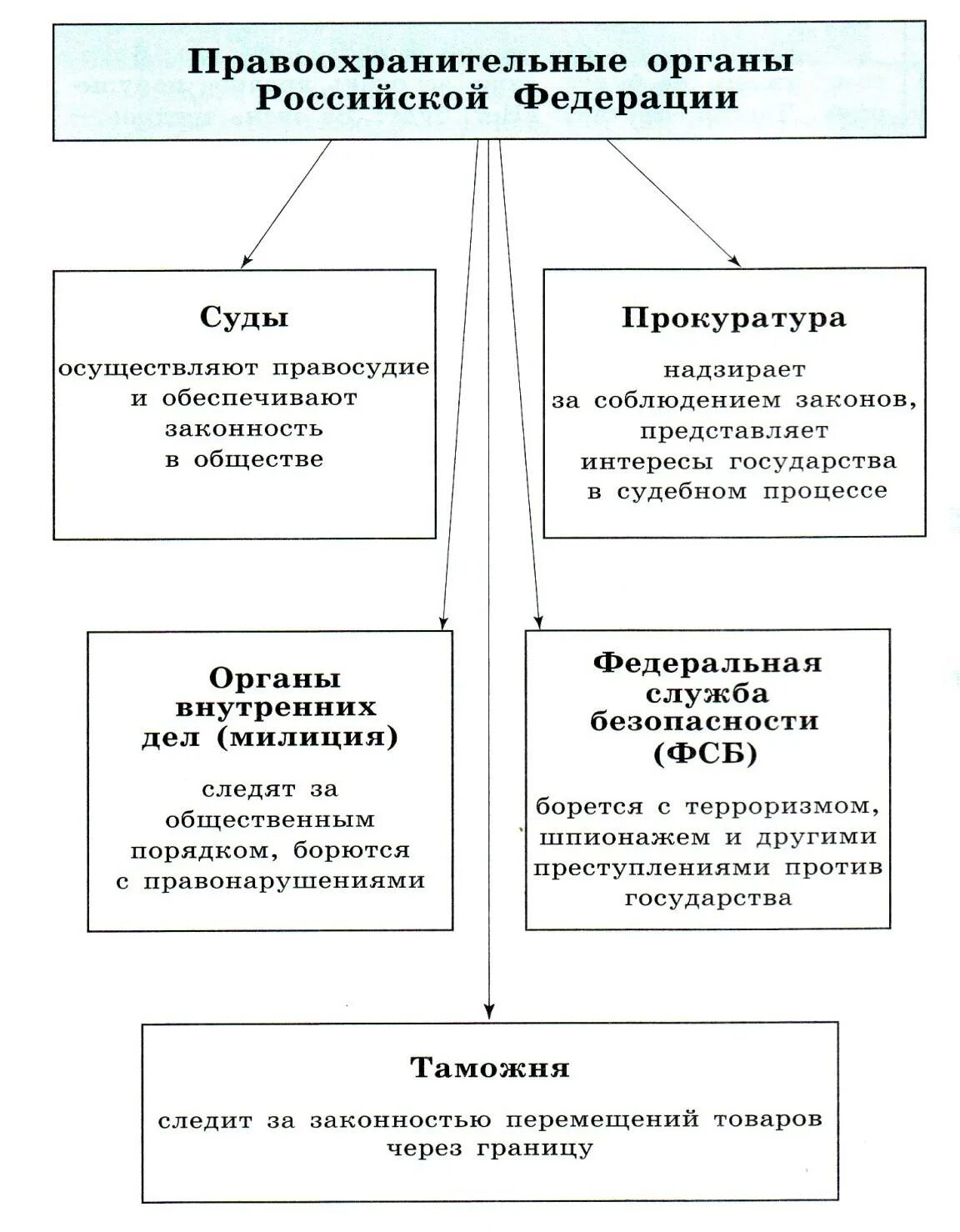 Правоохранительные органы структура и функции