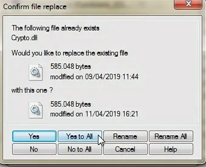 File already exists