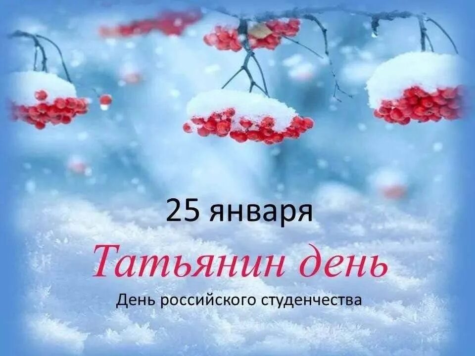Какой праздник отмечается 17 января. 25 января татьянин. татьянин день поздравление. 25 января праздник в россии. татьянин день открытки.