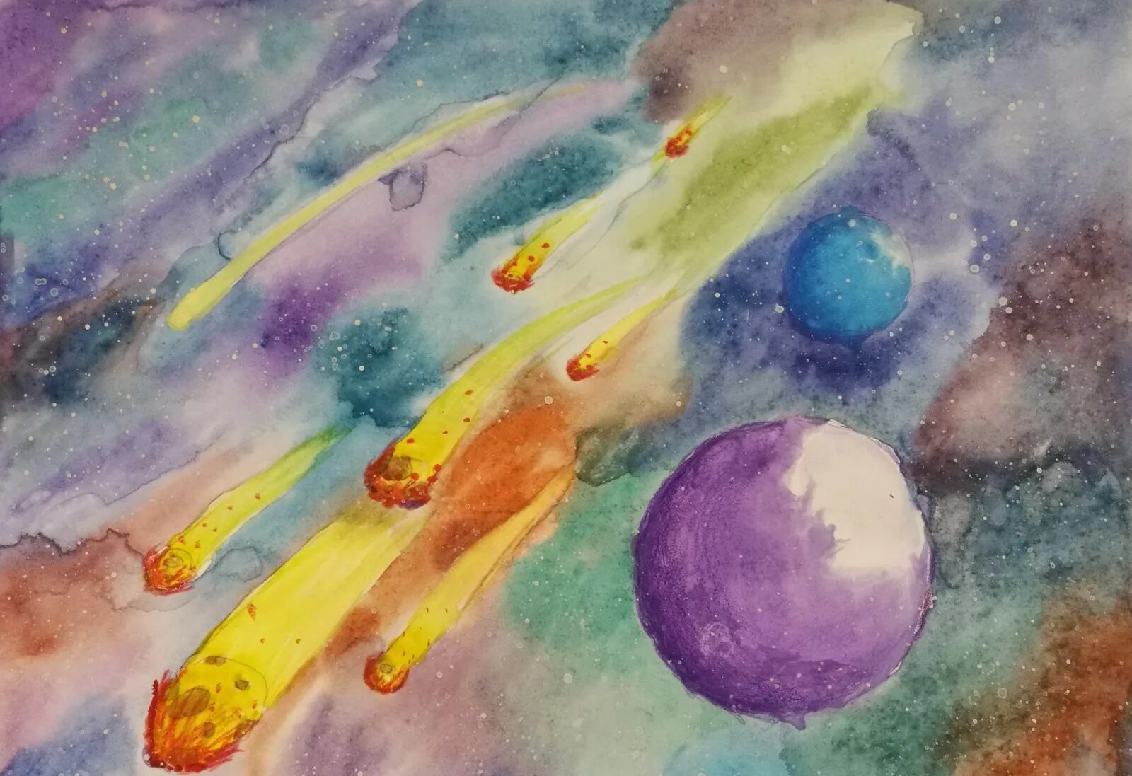 Космос рисунок. Космос рисунки красками. Космос живопись для детей. Картины космос гуашью. Бескрайний космос рисунок