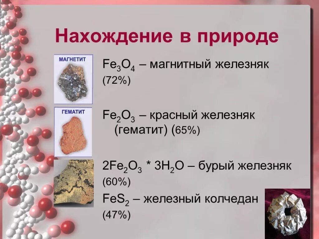 Химия таблица соединения железа. Нахождение в природе железа. Нахождение железа в природе химия. Соединения железа и их названия.