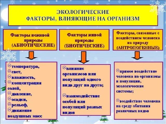 Влияние факторов живой природы на организм