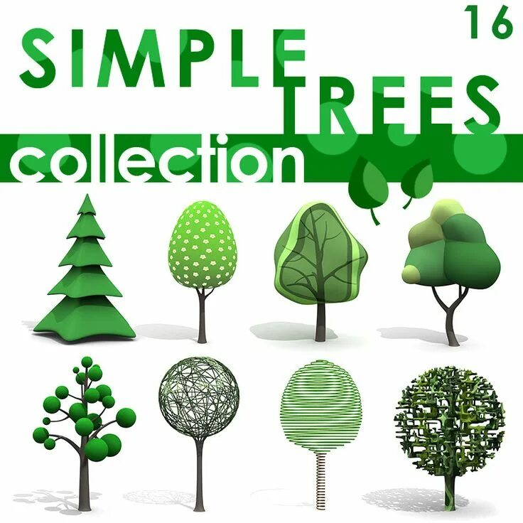 Simple tree. Симпл дерево. simple 3d.