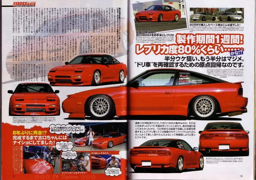 Car magazine. K Style 180 SX. Журнал тюнинг автомобилей. Yoshinori Koguchi 180sx. Speed Aerodynamics 180 SX Koguchi Power.