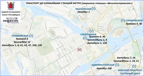 Васильевский остров санкт петербург транспорт