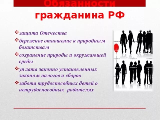 Граждане рф равноправны. Модель поведения гражданина РФ. Обязанности гражданина фото. Обязанности гражданина РФ охрана семьи и детства.