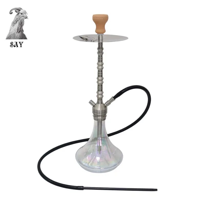 Mini str pro m3 green (колба, шланг, сумка в комплекте). Кальян из нержавеющей стали. Мини кальян нержавейка. Кальяны серебро. K.