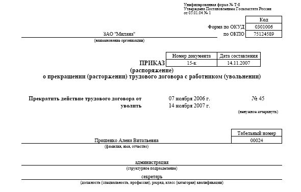 Испытательный срок увольнение по инициативе работодателя. Приказ об увольнении сотрудника не прошедшего испытательный срок. увольнение по собственному желанию на испытательном сроке приказ. приказ об увольнении работника не прошедшего испытательный срок. приказ об увольнении не прошел испытательный срок образец.