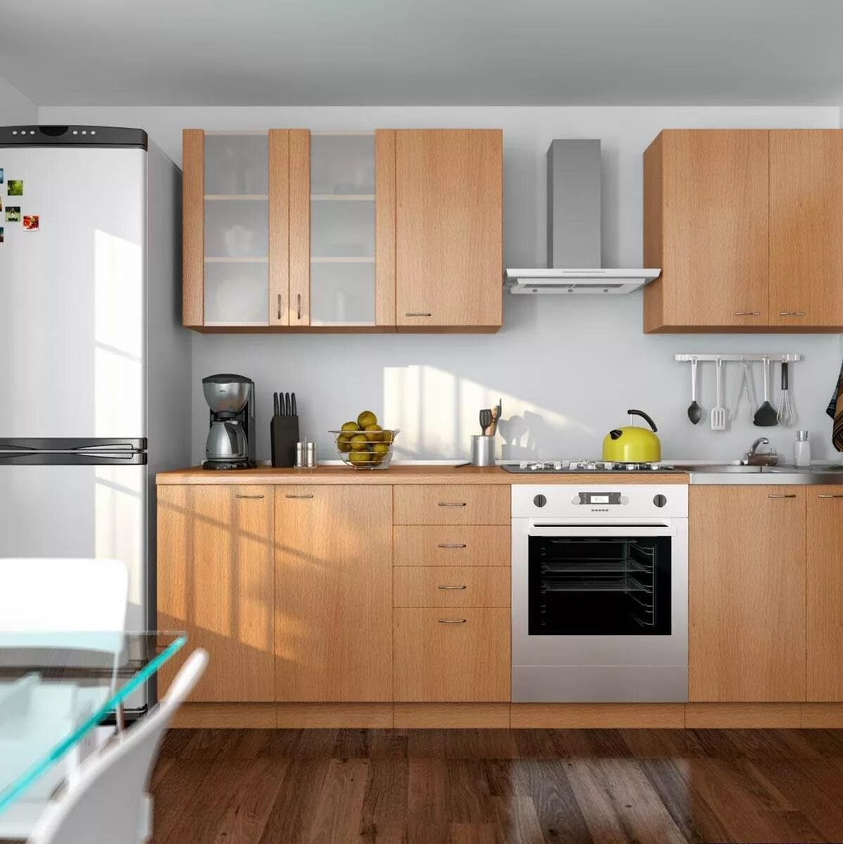 кухня цветом бук. кухонная стенка. кухня цвет дуб натуральный. кухонный гарнитур диана 7. 2 levox.