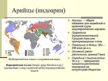 Индоевропейская языковая семья территория