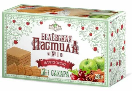 Белевская пастила без сахара с вишней