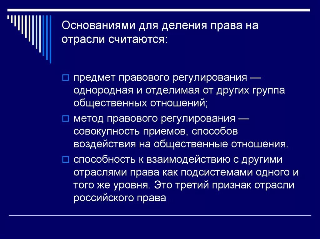 Обособленная группа норм регулирующая однородные отношения