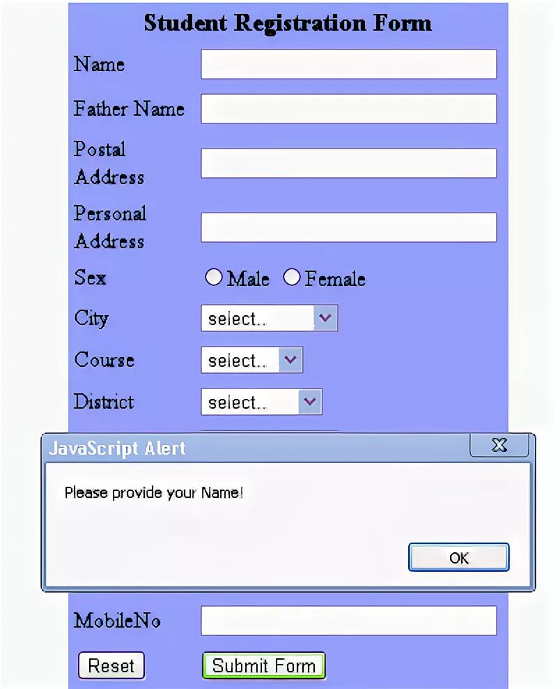 Student registration