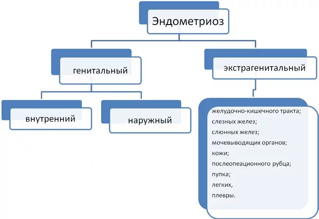 Норма эндометриоза. Классификация наружного генитального эндометриоза. Наружный генитальный эндометриоз классификация. Классификация внутреннего эндометриоза. Экстрагенитальный эндометриоз.