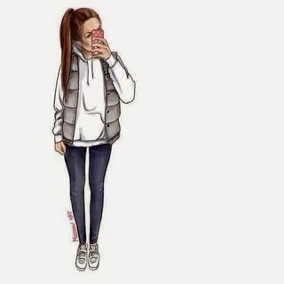 Девочки нарисованные красивые полный рост