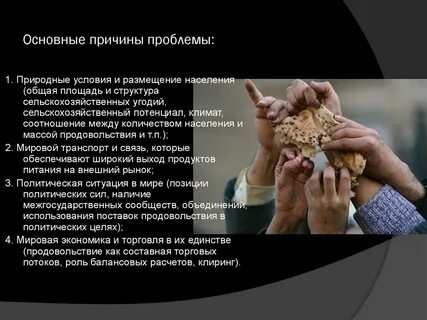 Продовольственная и энергетическая проблема
