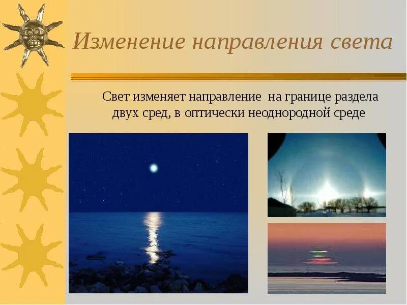 Как менялось освещение. Свет в неоднородной среде. Свет в оптически неоднородной среде. Оптически неоднородная среда. Направления свет.