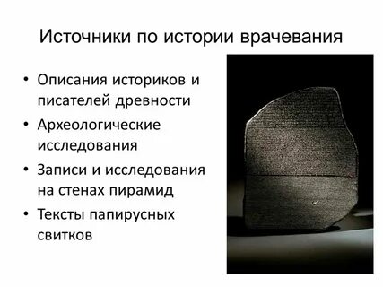 Источники изучения истории медицины