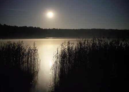 Ночь побледнела и месяц садится за реку