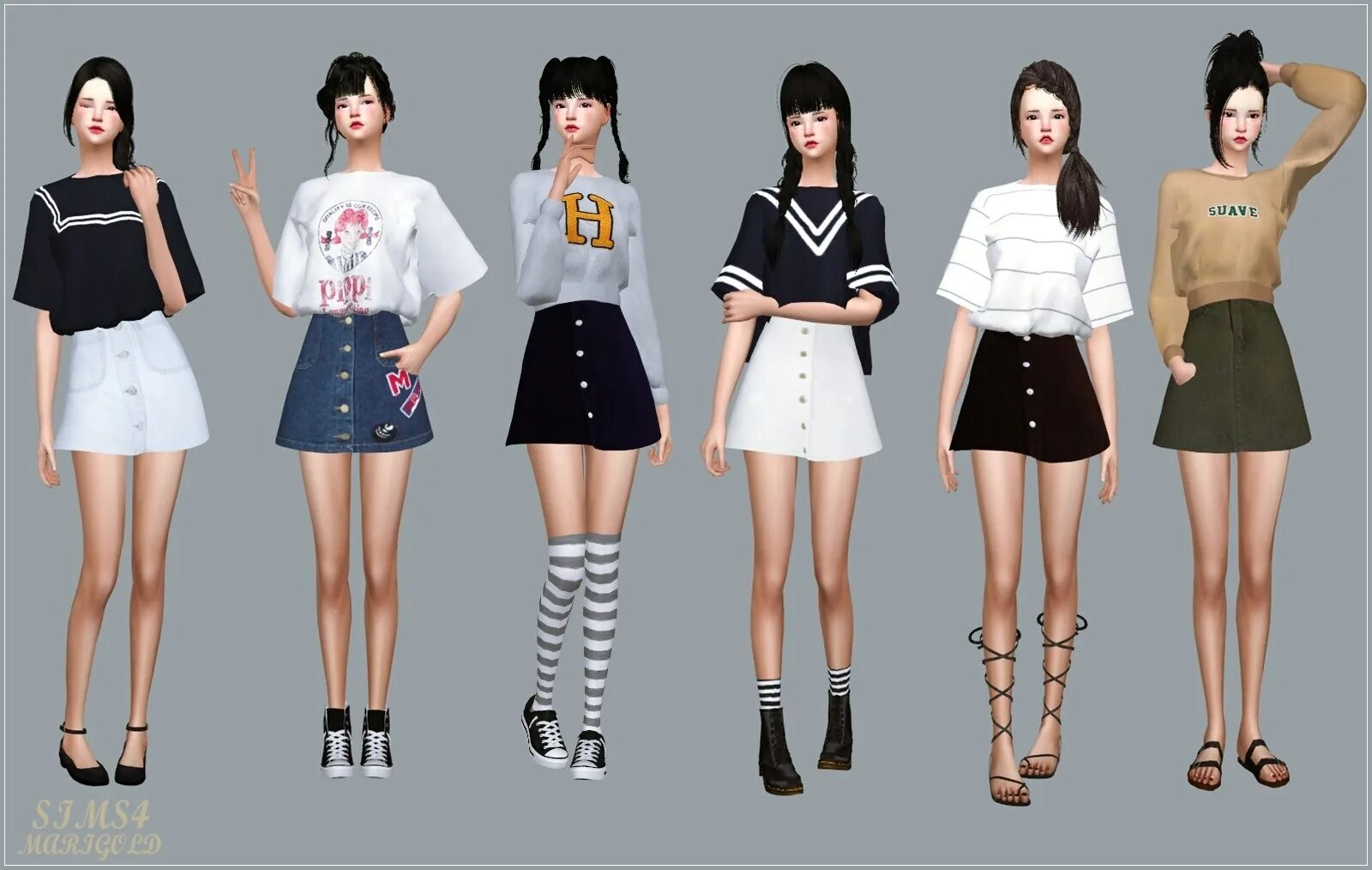 The SIMS 4 cc одежда. Marigold SIMS 4. Стиль Инчхона симс 4 одежда. Симс 4 моды комплекты