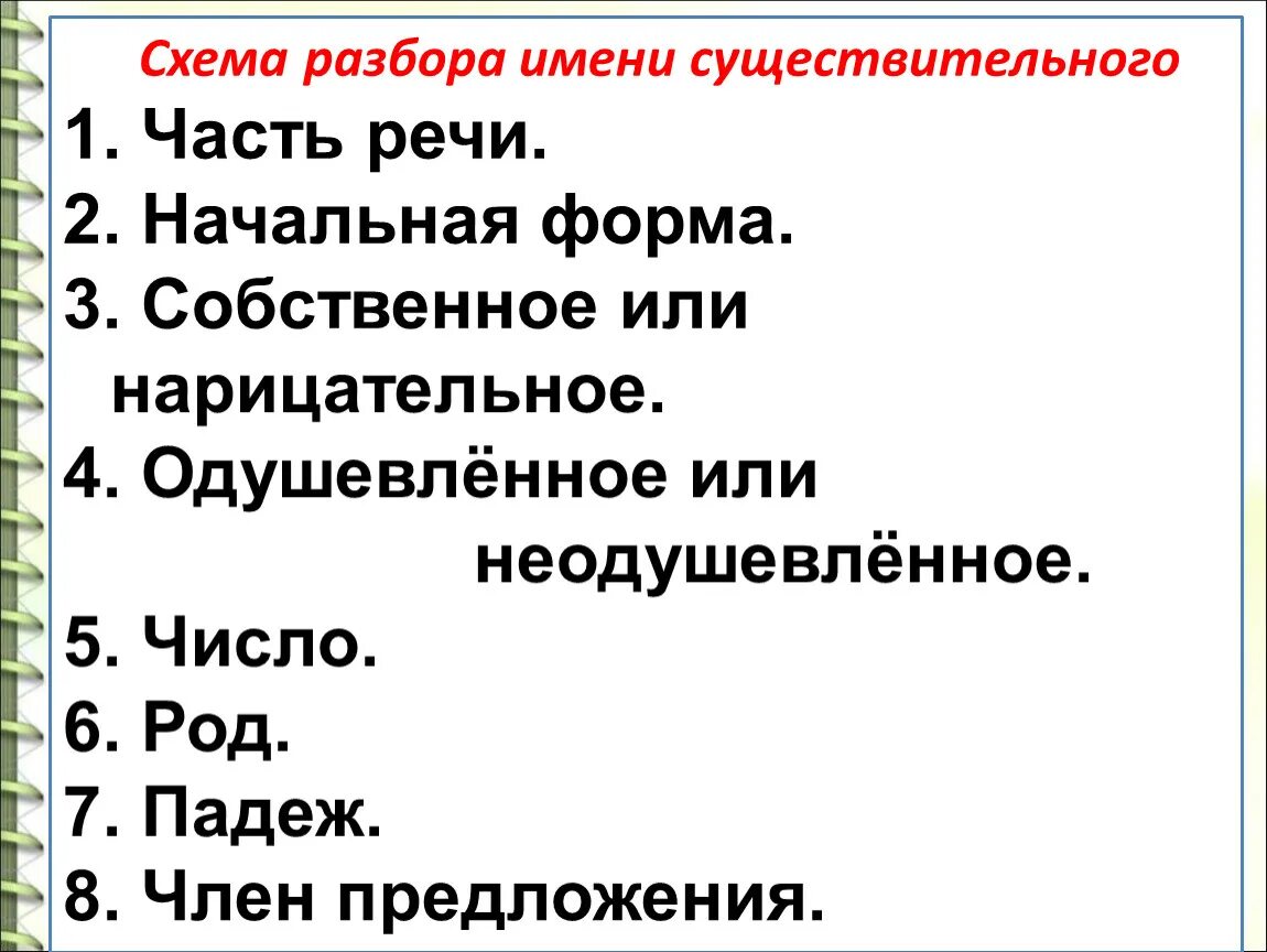 Мама разобрать как часть речи 3 класс. Разбор сущ как часть речи. Разбор сущ как часть речи 3 класс. Разобрать существительное как часть речи. Морфологический разбор имени существительного памятка.