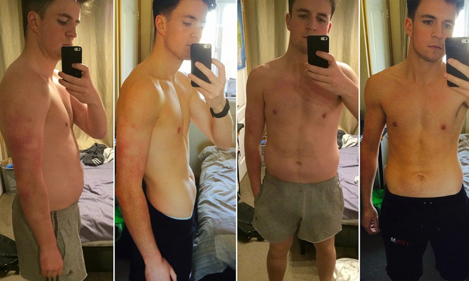 Невероятный результат. До и после похудения мужчины. 10 Кг за месяц мужчине.