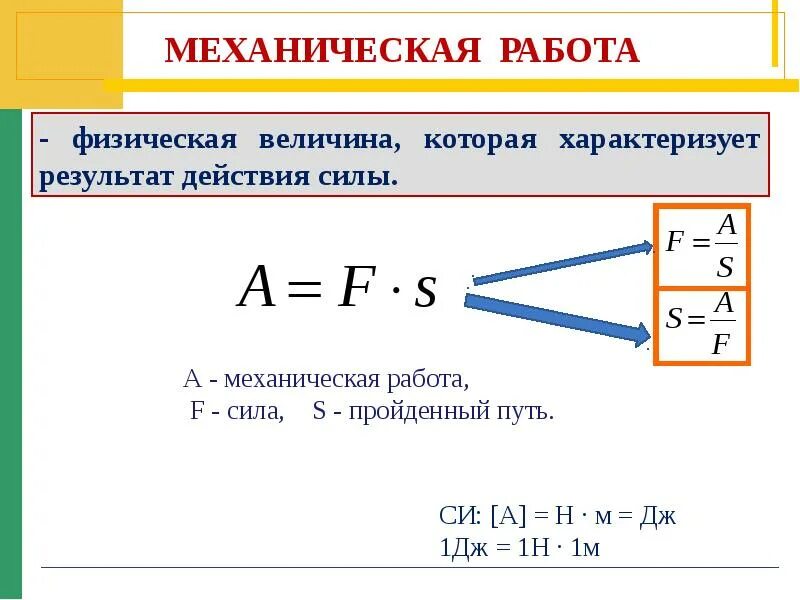 Работа в формуле x. Формулы механической работы и мощности по физике. механическая работа и мощность физика формулы. формула механической работы мощность в физике. формула механической работы в физике 7.