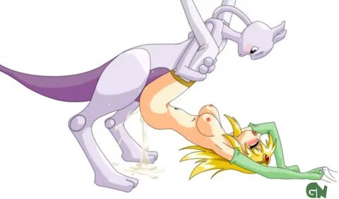 mewtwo, nintendo, color, tagme, breasts, cum, female, human, interspecies, ...