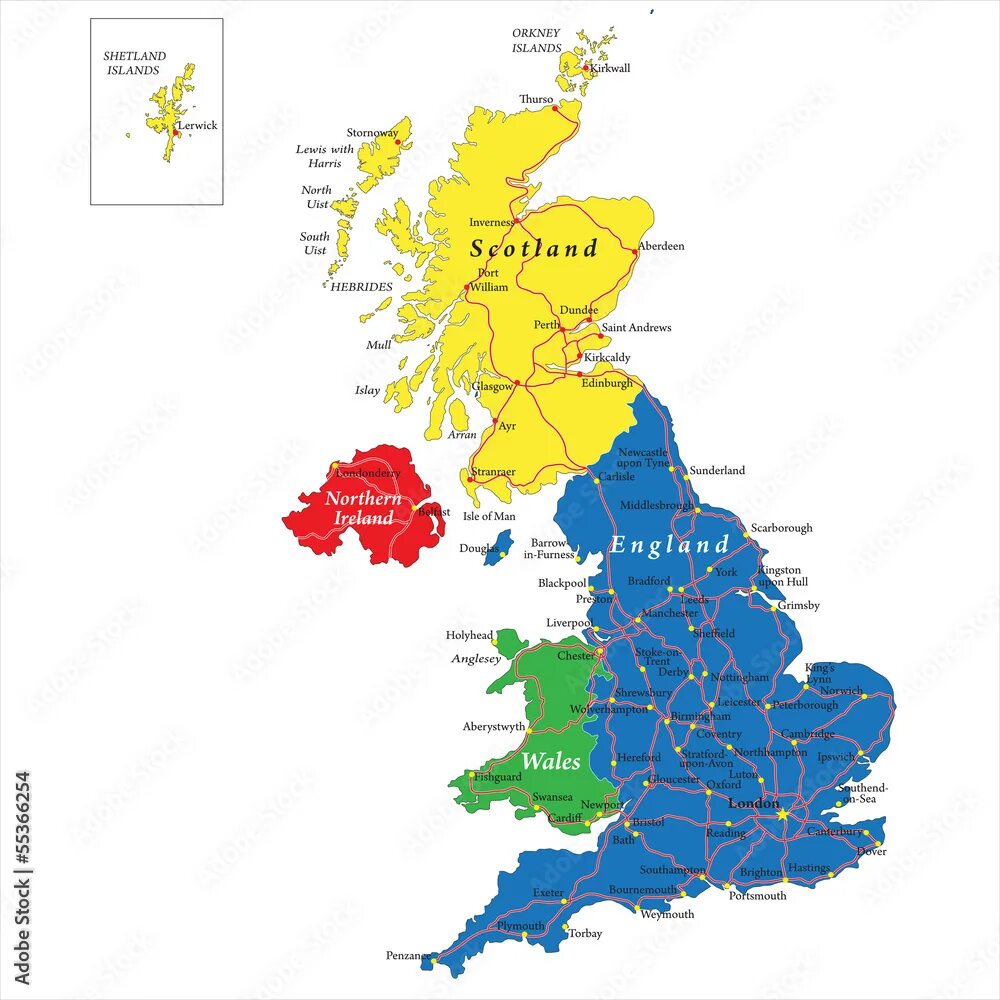 Scotland is in the of england