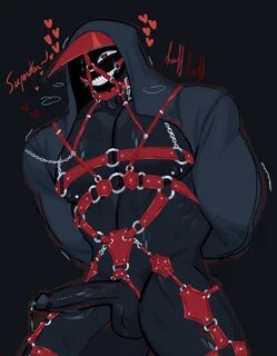 ...bondage, bondage gear, cafeaucafefeh, erection, male, male only, monster...
