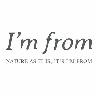 I m from