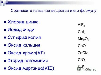 Хлорид в химии формула