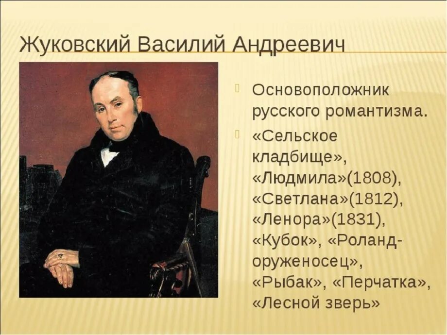 Жуковский поэт 19 века. Жуковский написал произведение