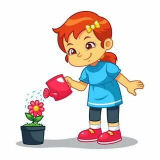 Картинка полив цветов для детей